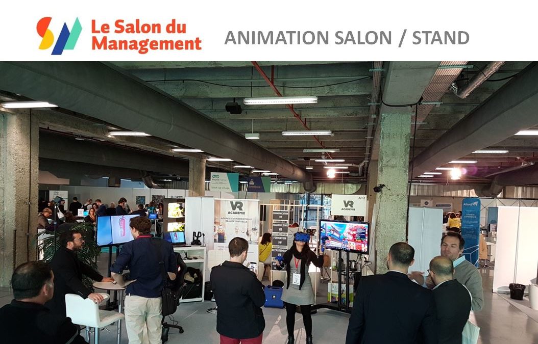 Animation casque réalité virtuelle Paris au salon du Management
