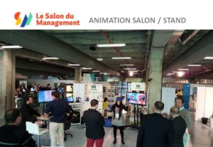Animation casque réalité virtuelle Paris au salon du Management - Ligne de touche 2018