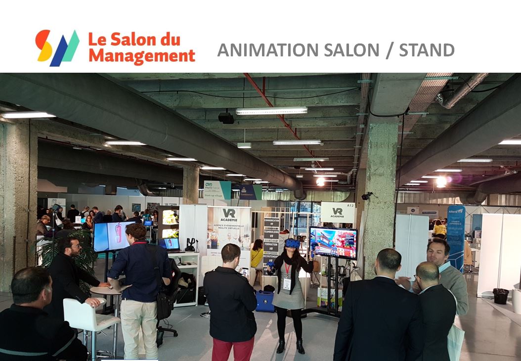 Animation casque réalité virtuelle Paris au salon du Management