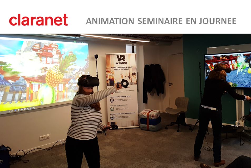 Idée activité séminaire en réalité virtuelle avec CLARANET