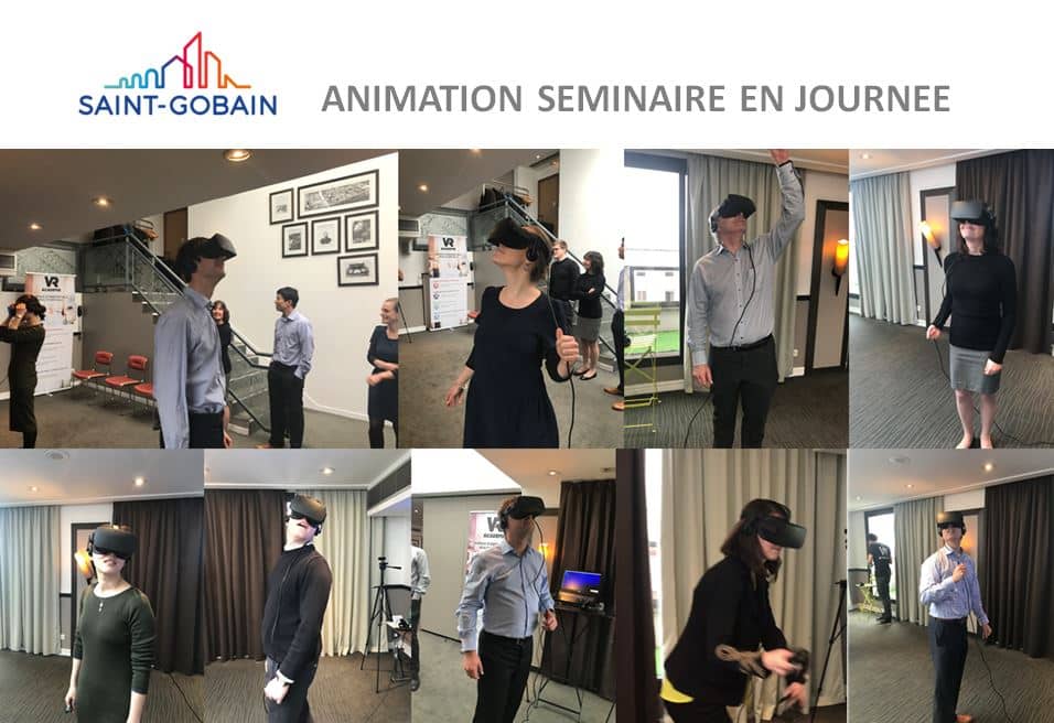 Idée activité séminaire entreprise – la réalité virtuelle à Paris chez Saint-Gobain