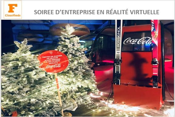 Animation Winter Party en réalité virtuelle à la brasserie d’Auteuil - Sapin de Noël