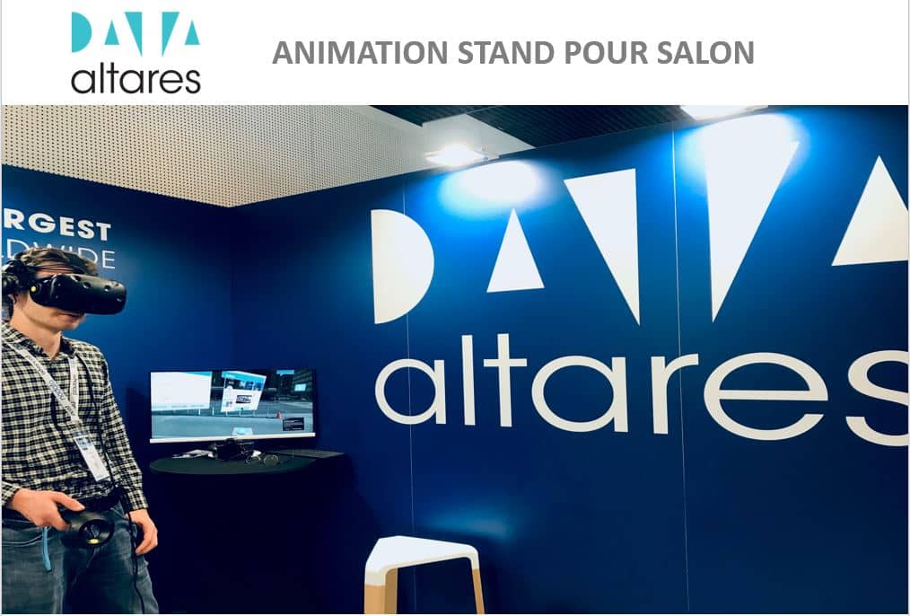 Altares dynamise son stand avec une animation en réalité virtuelle au salon Big Data - Publicité d'affichage numérique