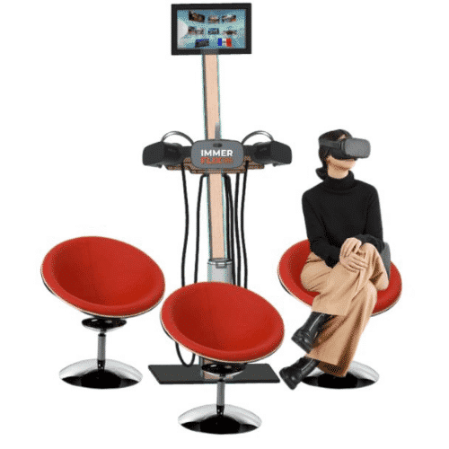 borne libre service en réalité virtuelle