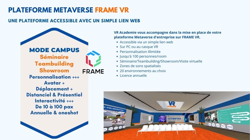 plateforme metaverse frame vr