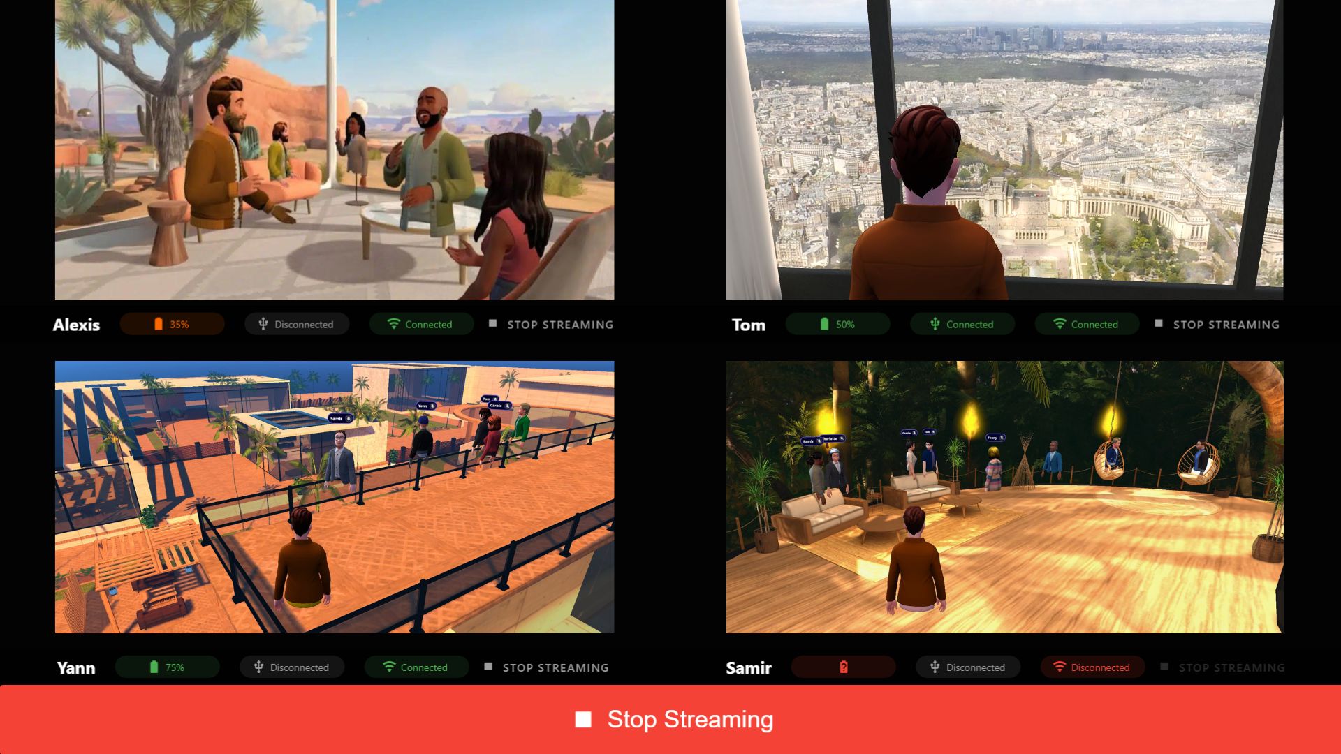 Mode groupe - Logiciel Omnicast VR Mode groupe - Logiciel Omnicast VR