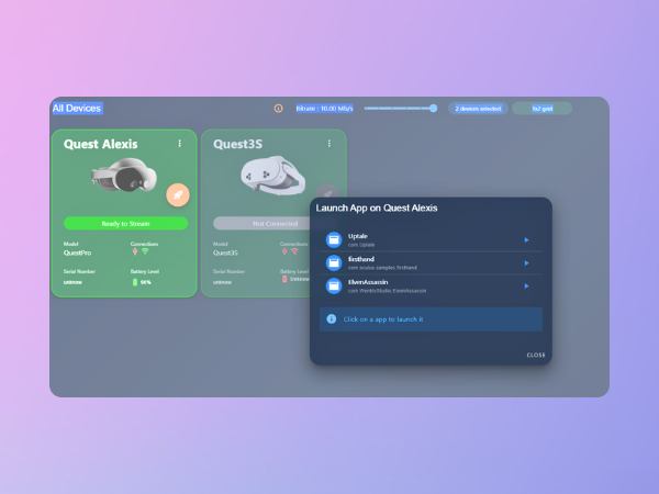 Omnicast VR - lanceur de contenus Omnicast VR - lanceur de contenus