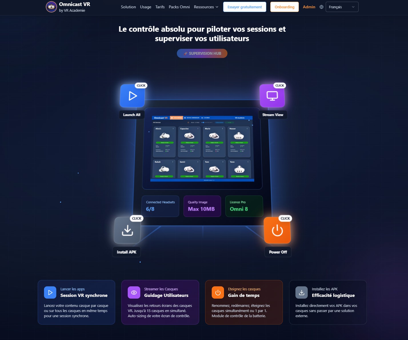 Site web Omnicast VR Site web Omnicast VR